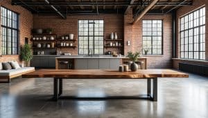 découvrez comment l’alliance du bois brut et du métal noir apporte caractère, chaleur et authenticité aux intérieurs de style loft.