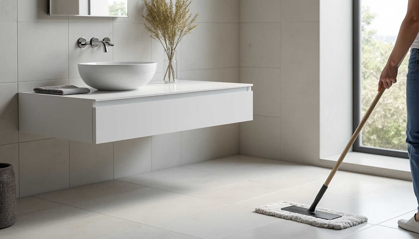 découvrez comment un meuble vasque suspendu libère l’espace au sol et facilite le nettoyage, pour une petite salle de bain plus pratique et agréable.